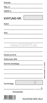 Kviitung A7 pikuti, 100 lehte ― VIP Office HobbyART