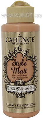 Akrüülvärv Style matt Cadence s-9013 light coral 120 ml ― VIP Office HobbyART