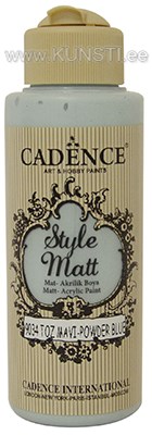 Akrüülvärv Style matt Cadence s-9034 powder blue 120 ml ― VIP Office HobbyART