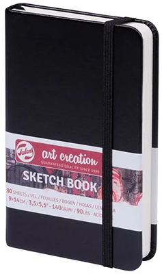 Eskiisiplokk Talens Art Creation Sketchbook Black 9 x 14 cm 140 g ― VIP Office HobbyART