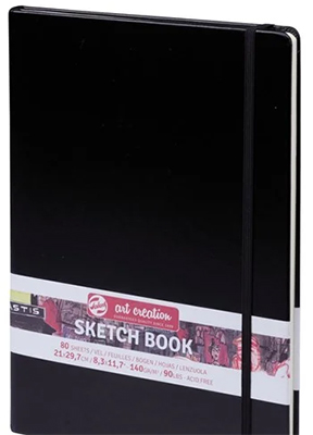Eskiisiplokk Talens Art Creation Sketchbook Black 21 cm x 30 cm 140 g ― VIP Office HobbyART