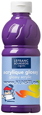 Akrüülvärv 500ml 601 violet Glossy Lefranc Bourgeois Glossy Acrylic ― VIP Office HobbyART