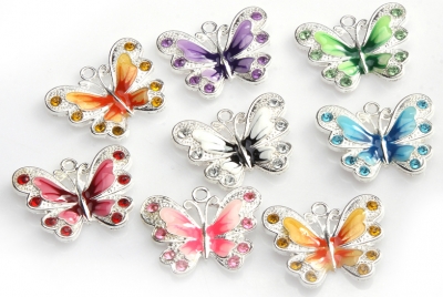 Butterfly charm white 1tk ― VIP Office HobbyART
