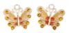 Butterfly charm yellow 1tk