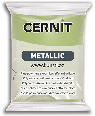 Полимерная глина Cernit Metallic 051 56gr green gold ― VIP Office HobbyART