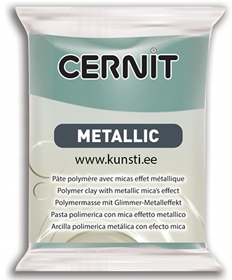 Полимерная глина Cernit Metallic 054 56gr gold blue ― VIP Office HobbyART