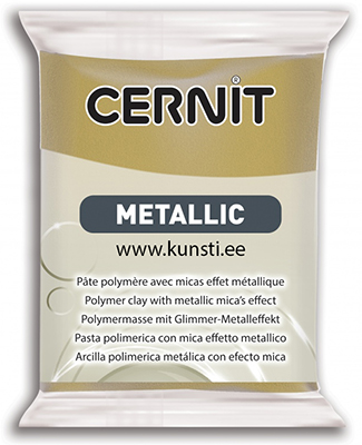 Полимерная глина Cernit Metallic 055 56gr antique gold  ― VIP Office HobbyART