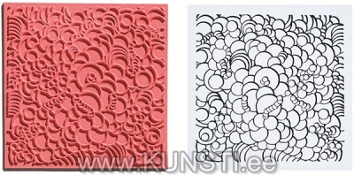 Texture plate Cernit CE95011 9x9cm Bubbles ― VIP Office HobbyART