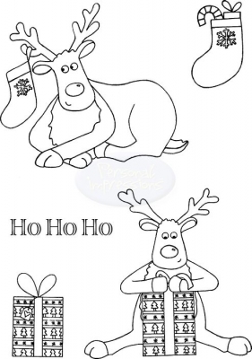 BH Ho Ho Ho Reindeer Clear Stamp