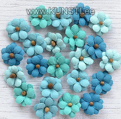 Handmade Flower - Calypso Aqua Medley 22pc ― VIP Office HobbyART