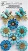 Handmade Flower - Arcadia Aqua Medley 8pc