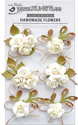 Handmade Flower - Nora Shabby Chic 6pc ― VIP Office HobbyART