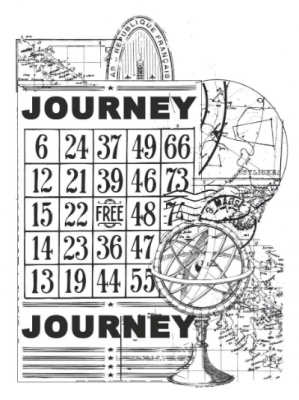 Kaiser craft CS-829 clear stamp vintage journey ― VIP Office HobbyART