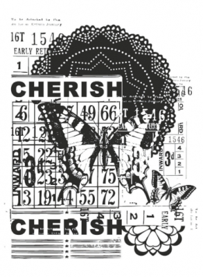 Kaiser craft CS-831 clear stamp vintage cherish ― VIP Office HobbyART