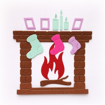 Die Crafty Ann BD-127 Fireplace Set ― VIP Office HobbyART