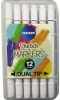 DUAL-TIP SKETC H MARKERS set of 12 text markers