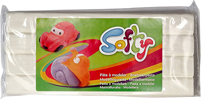 Plastiliin 500gr Darwi Softy white ― VIP Office HobbyART