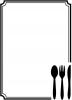 Embossing template 8104 10,8x14,6cm cutlery