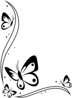 Tekstuurplaat 8107 10,8x14,6cm butterflies border ― VIP Office HobbyART