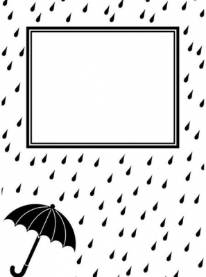 Embossing template 8116 10,8x14,6cm raindrops and umbrella ― VIP Office HobbyART