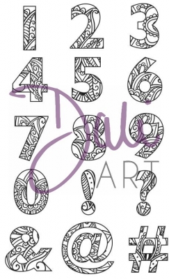 Clear stamp A6 - Henna Numbers/Symbols ― VIP Office HobbyART