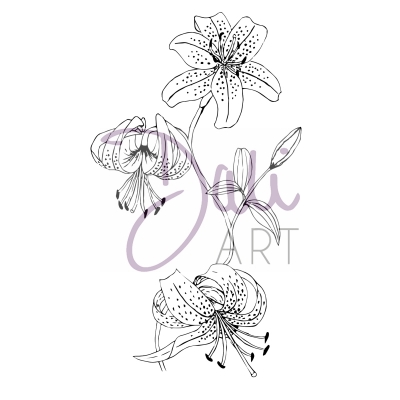Clear stamp A6 - Lilly Flowers ― VIP Office HobbyART
