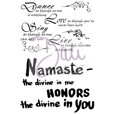 Clear stamp A6 - Dance,Love,Sing & Namaste ― VIP Office HobbyART