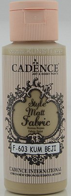 Краска по текстилю Style matt fabric paint Cadence f-603 sand beige  59 ml  ― VIP Office HobbyART