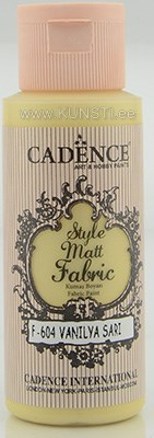 Краска по текстилю Style matt fabric paint Cadence f-604 vamilla yellow 59 ml  ― VIP Office HobbyART