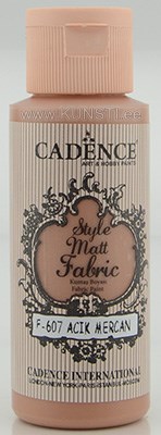 Tekstiilivärv Style matt fabric paint Cadence f-607 light coral  59 ml  ― VIP Office HobbyART