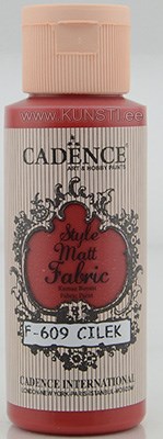 Tekstiilivärv Style matt fabric paint Cadence f-609 strawberry 59 ml  ― VIP Office HobbyART