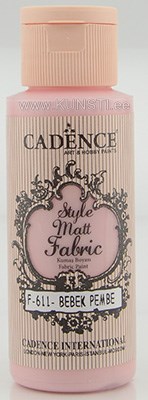 Краска по текстилю Style matt fabric paint Cadence f-611 baby pink 59 ml  ― VIP Office HobbyART