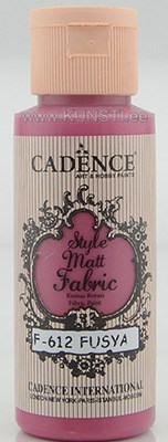 Tekstiilivärv Style matt fabric paint Cadence f-612 fuchsia 59 ml  ― VIP Office HobbyART