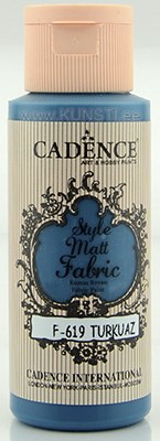 Tekstiilivärv Style matt fabric paint Cadence f-619 turquoise 59 ml  ― VIP Office HobbyART