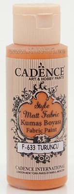 Краска по текстилю Style matt fabric paint Cadence f-633 orange 59 ml  ― VIP Office HobbyART