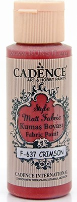 Краска по текстилю Style matt fabric paint Cadence f-637 crimson red  59 ml  ― VIP Office HobbyART