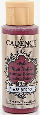 Краска по текстилю Style matt fabric paint Cadence f-638 bordeaux 59 ml  ― VIP Office HobbyART