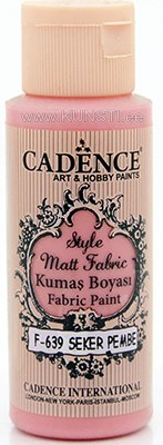 Tekstiilivärv Style matt fabric paint Cadence f-639 sugar pink  59 ml  ― VIP Office HobbyART