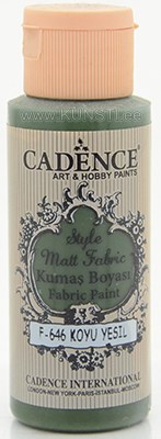 Краска по текстилю Style matt fabric paint Cadence f-646 dark green 59 ml  ― VIP Office HobbyART