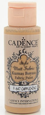 Краска по текстилю Style matt fabric paint Cadence f-647 cappuchino  59 ml  ― VIP Office HobbyART