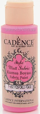 Краска по текстилю Style matt fabric paint Cadence/ flouroscent f-652 pink  59 ml ― VIP Office HobbyART