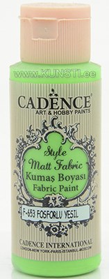 Краска по текстилю Style matt fabric paint Cadence/ flouroscent f-653 green 59 ml ― VIP Office HobbyART