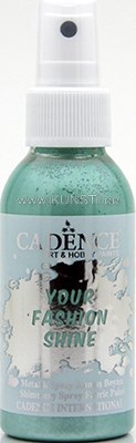 Краска-спрей для ткани Your fashion shine  fs-1111 green  / metallic spray fabric paint 100 ml  ― VIP Office HobbyART