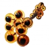 Glass eyes Amber 10mm 2pcs