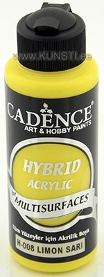 Hybrid acrylic paint h-008 lemon yellow 70 ml  ― VIP Office HobbyART