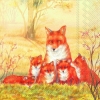 Салфетка для декупажа L528200 33 x 33 cm Fox Family
