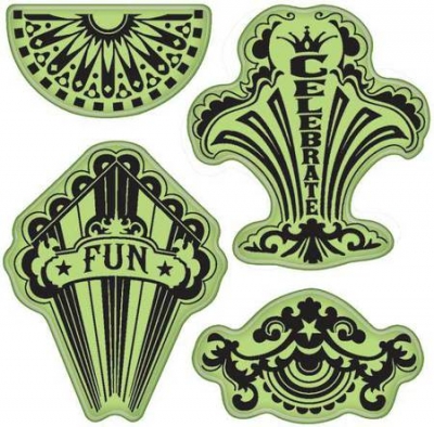 Inkadinkado Cling Stamps EK65-32028 fun circus party ― VIP Office HobbyART