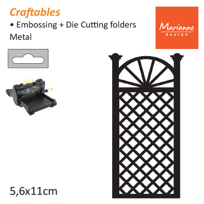 Die Marianne Design Craftables CR1262 trellis flowers ― VIP Office HobbyART