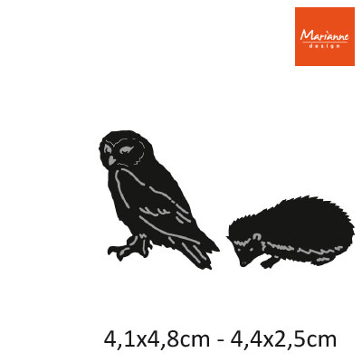Lõikenoad Marianne Design Craftables CR1339 Tiny's animals owl & hedge hog