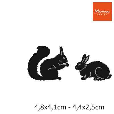 Lõikenoad Marianne Design Craftables CR1340 Tiny's animals squirrel & rabbit